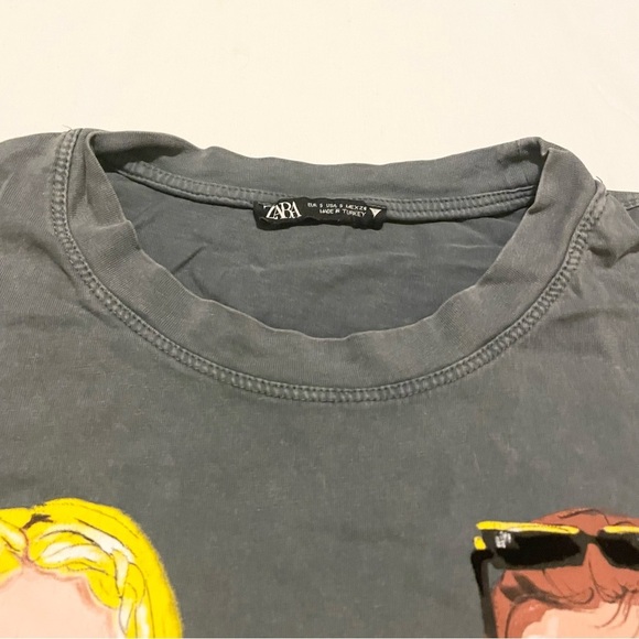 Zara Graphic Tee Womens Tshirt Size Small Shirt - Picture 4 of 16